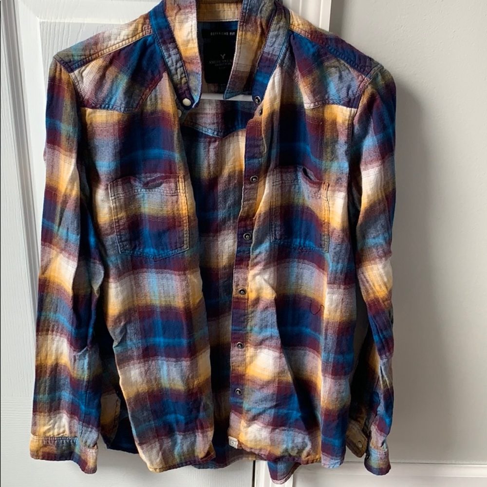 Multi color pocket flannel